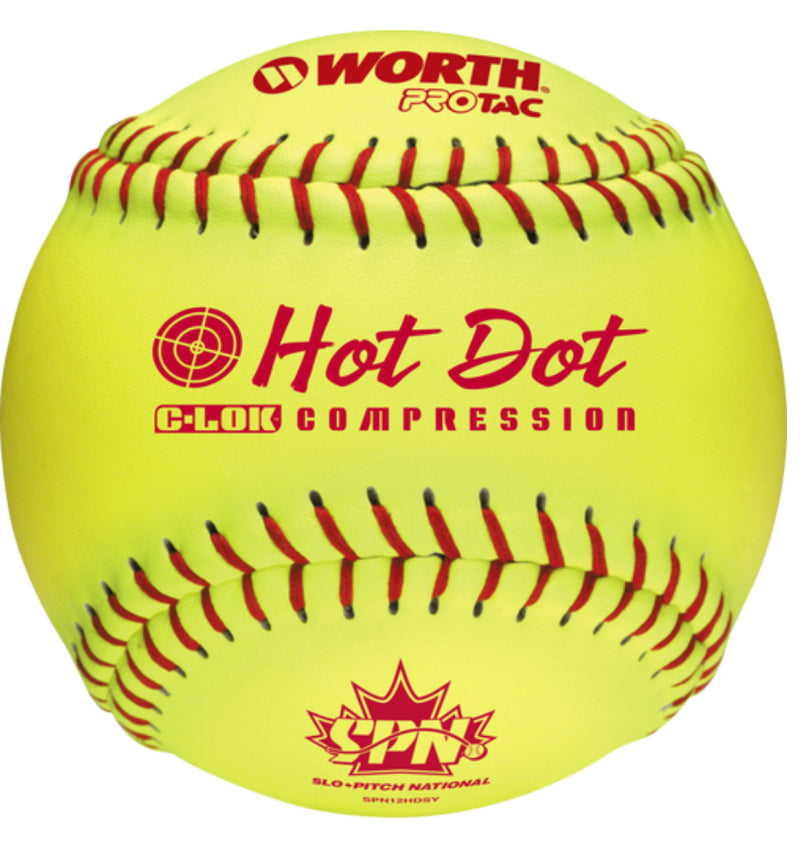Worth Gray Dot 12” Slowpitch Softballs