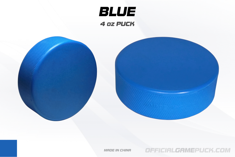 Blue Hockey Pucks 4 oz