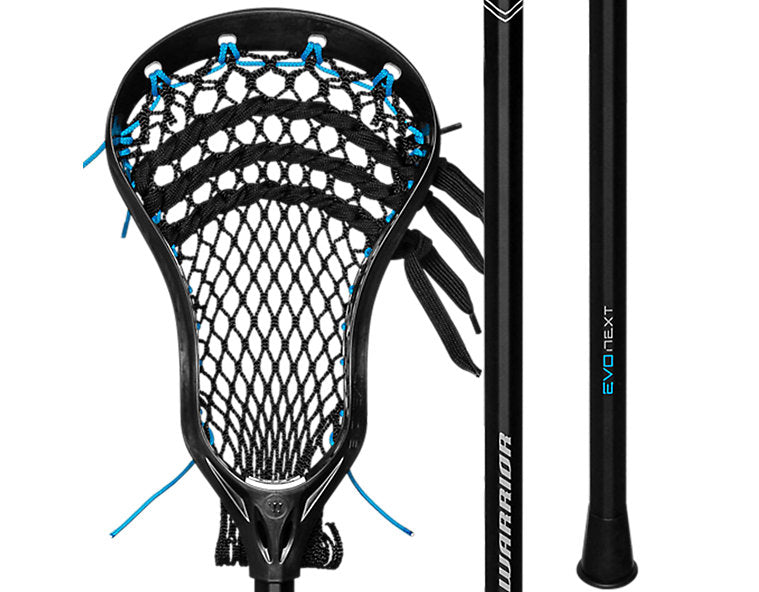 Warrior EVO Next Black Complete Lacrosse Stick (2024)