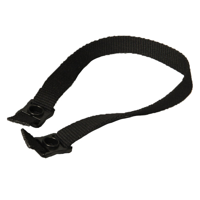Black chin strap with 2 slider buckles