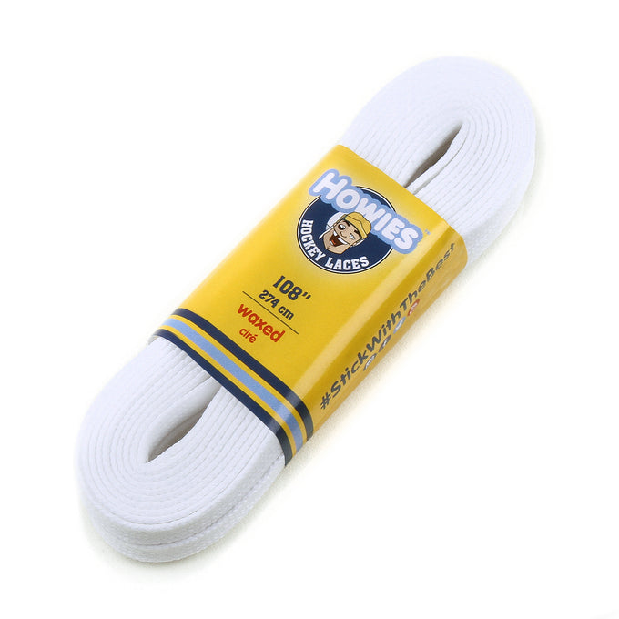 Howies Solid White Waxed Referee Skate Laces